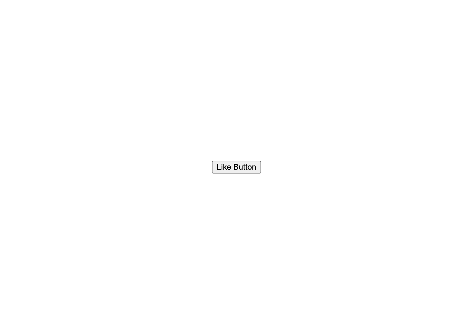 「Like Button」というボタンが中央に表示されたブラウザウィンドウのスクリーンショット